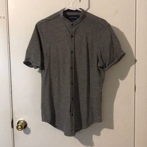 Men’s Zara Short Sleeve Collarless Buttondown